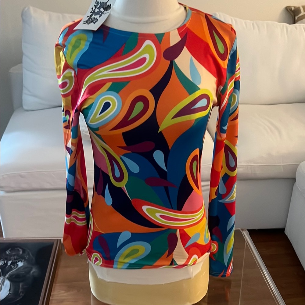 Colorful Abstract Women's Top new